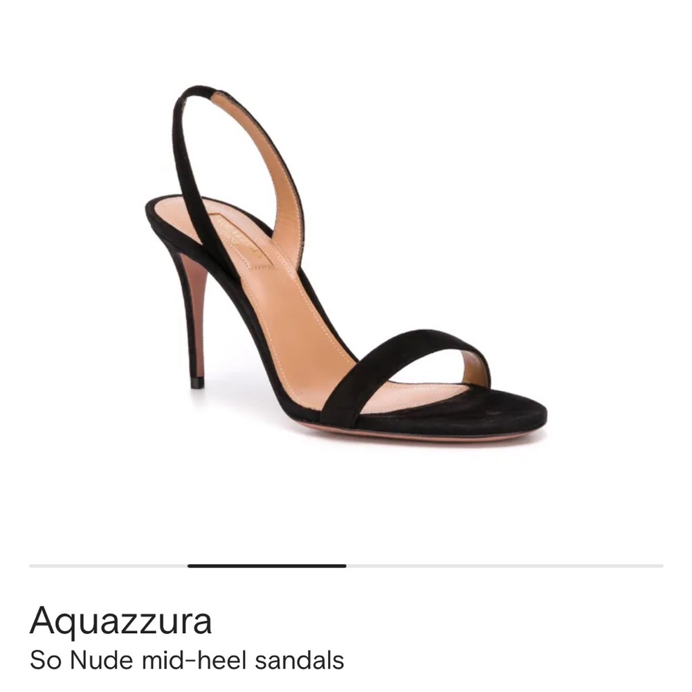 Aquazzura Black So Nude Heels